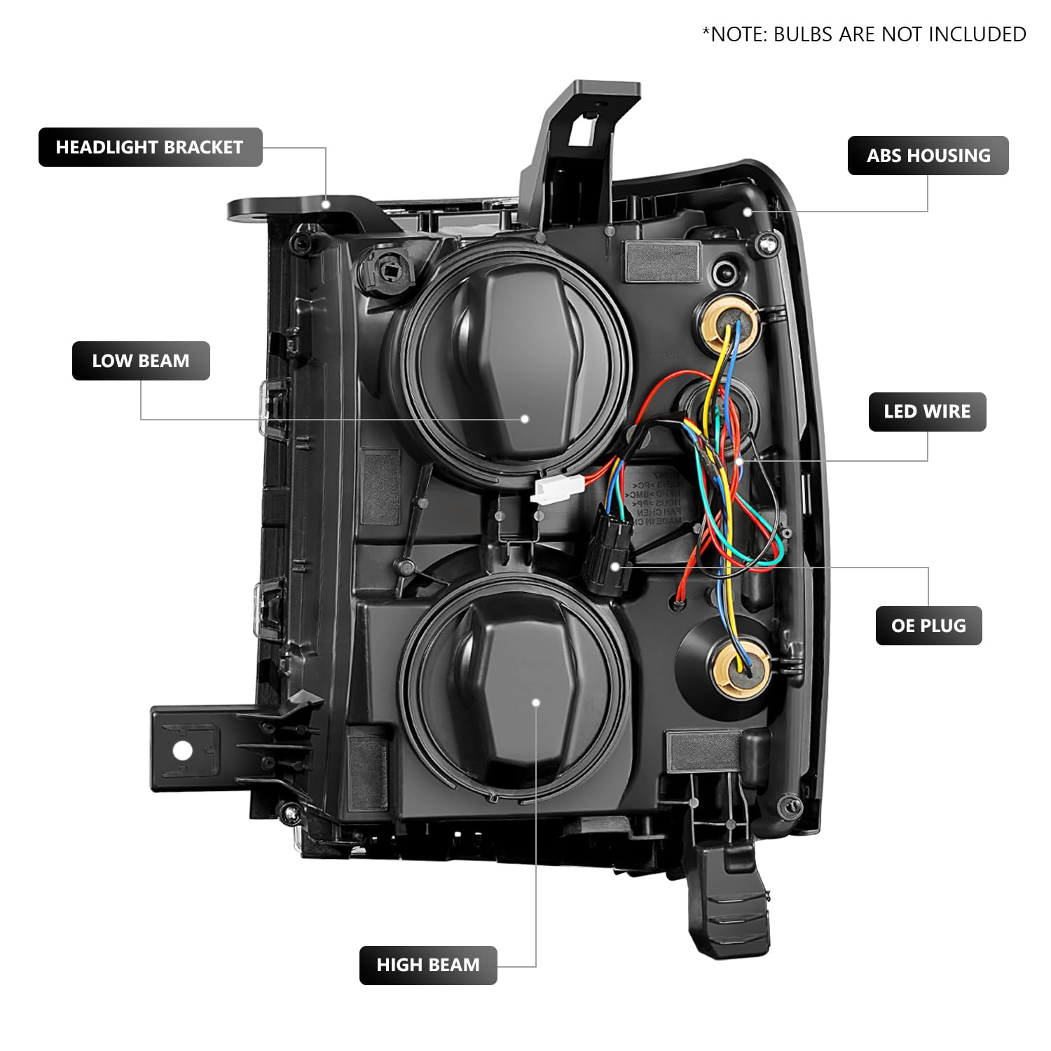 Foto 4 pulgar | Barra De Luces 3d Para Faros Delanteros Dna Motoring Silverado 1500 14-15 - Venta Internacional.