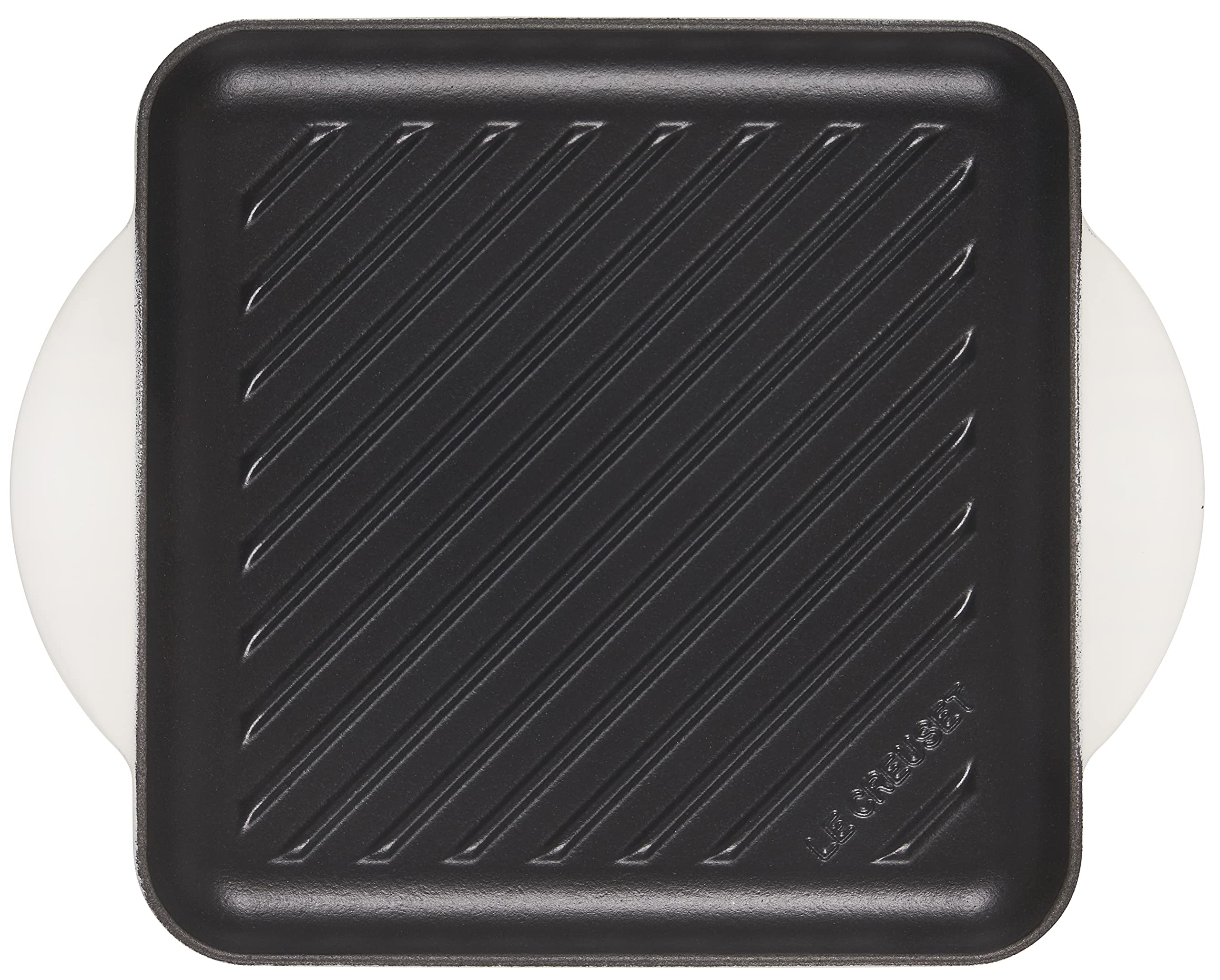 Grill Le Creuset, Cuadrado De Hierro Fundido Esmaltado, 9,5 Cm, Color Blanco - Venta Internacional.
