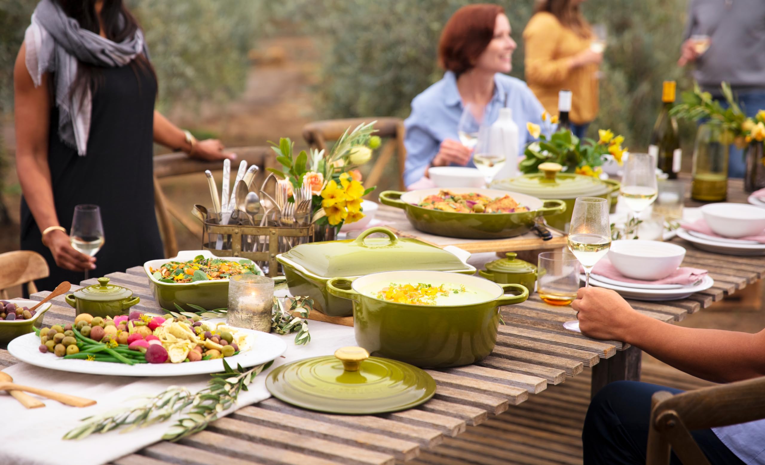 Foto 2 | Cazuela Le Creuset Stoneware Heritage Rectangular De 4 Litros, Color Oliva - Venta Internacional.