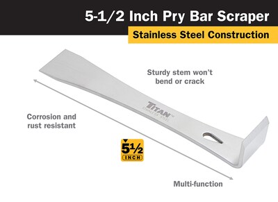 Foto 2 | Raspador Pry Bar Titan Tools 11505, Acero Inoxidable, 14 Cm - Venta Internacional.
