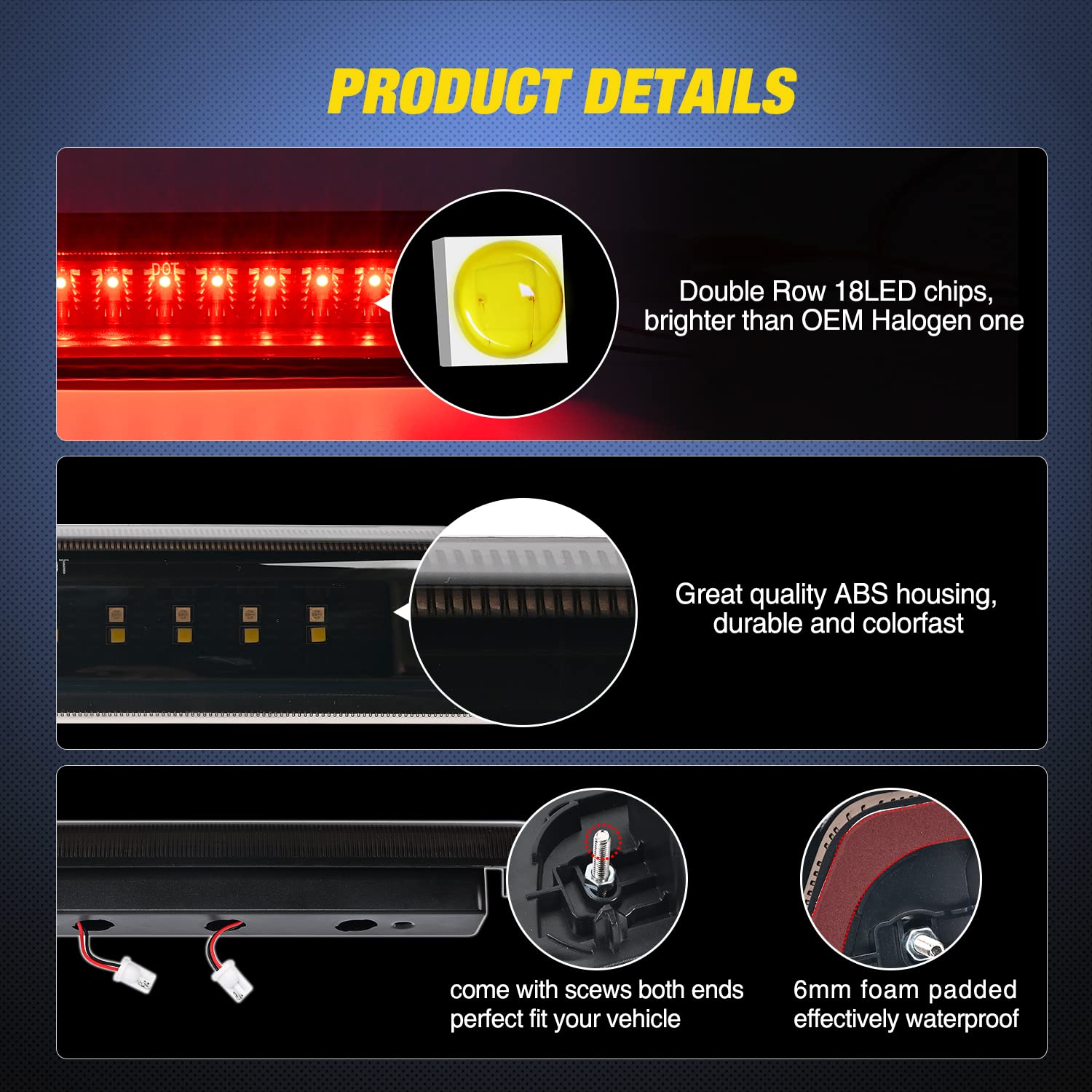 Foto 4 pulgar | Tercera Luz De Freno Nilight High Mount Para Ford F150 09-14 - Venta Internacional.