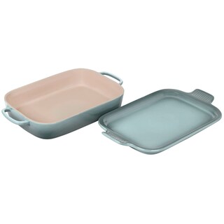 Foto 5 | Plato Para Hornear Le Creuset, Cerámica, Con Tapa, Sal Marina, 37 Cm - Venta Internacional.