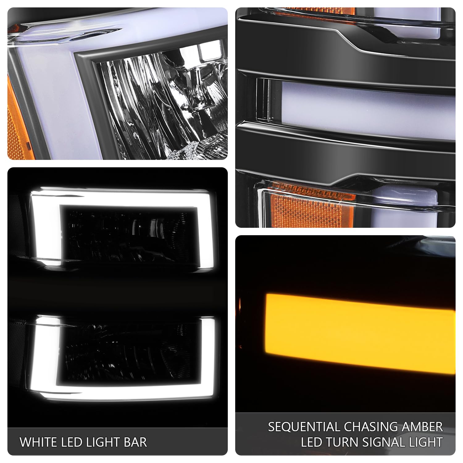 Foto 6 pulgar | Barra De Luces 3d Para Faros Delanteros Dna Motoring Silverado 1500 14-15 - Venta Internacional.