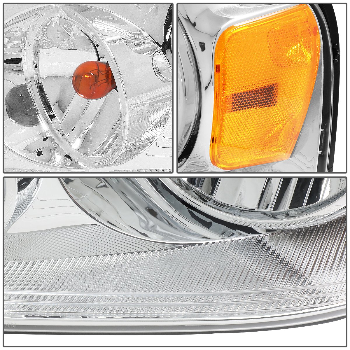 Foto 4 pulgar | Faros Delanteros Dna Motoring Hl-oh-f1504-ch-am Cromo F150 - Venta Internacional.