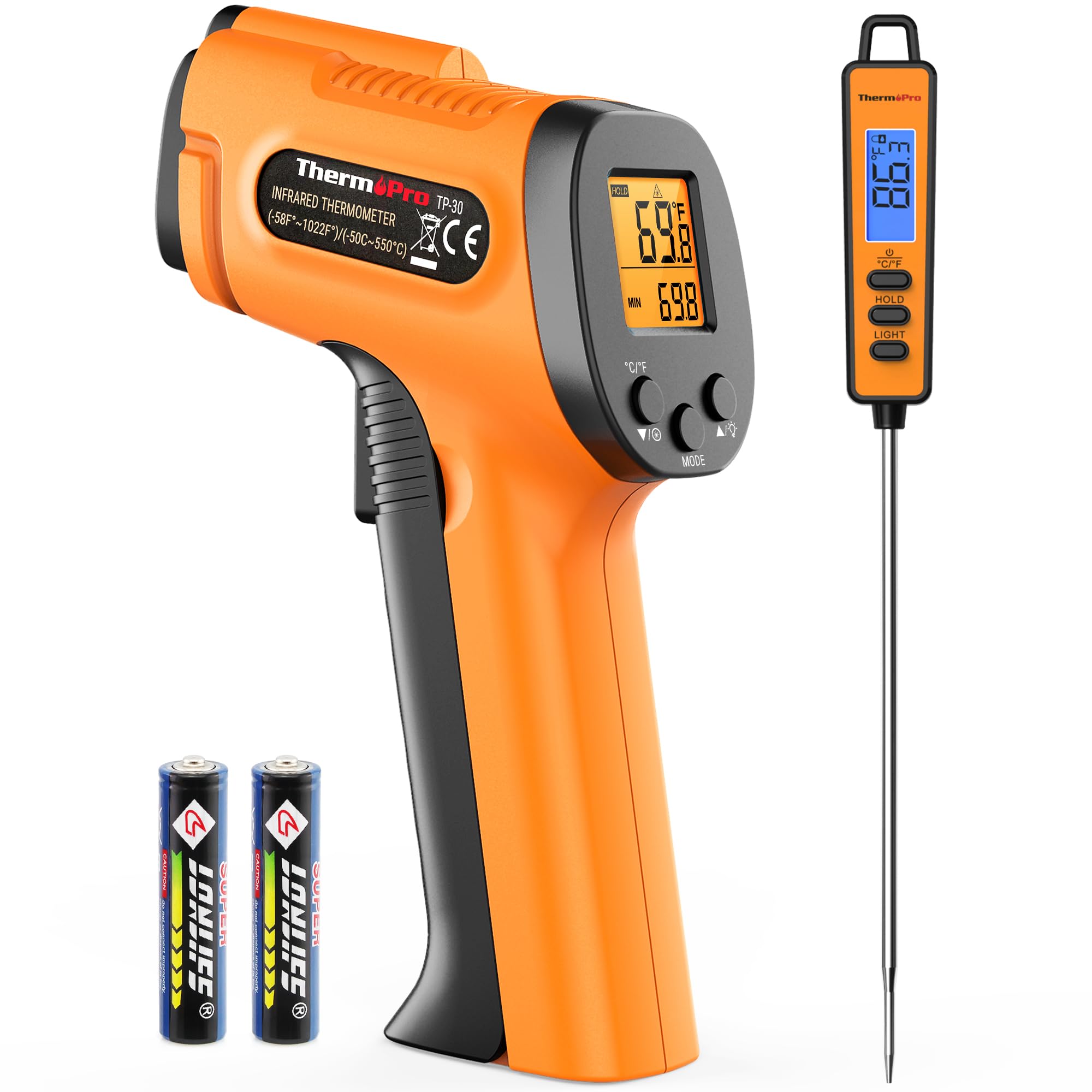 Foto 1 | Pistola De Temperatura Thermopro Tp30 Infrarroja Con Puntero Láser - Venta Internacional.