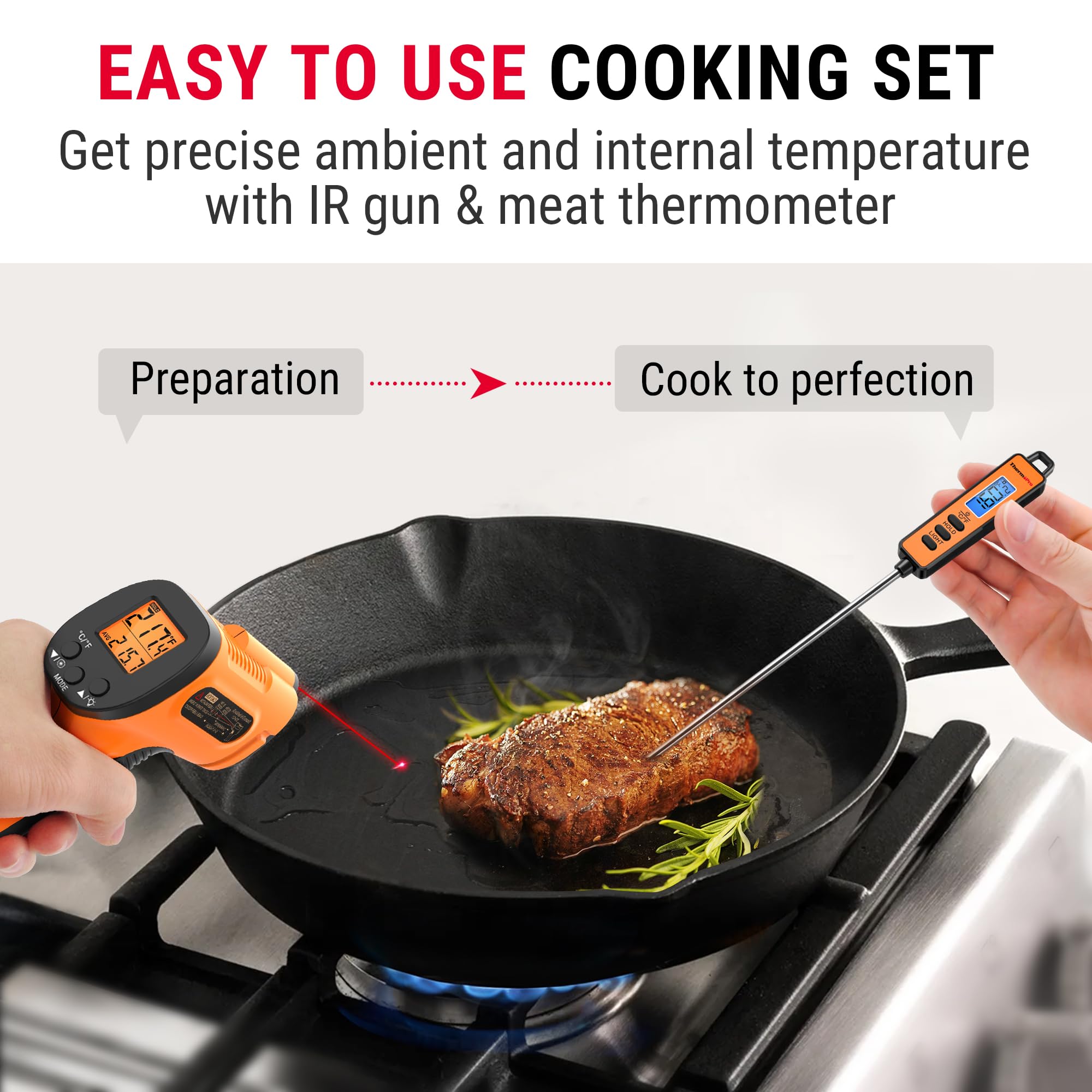 Foto 3 pulgar | Pistola De Temperatura Thermopro Tp30 Infrarroja Con Puntero Láser - Venta Internacional.