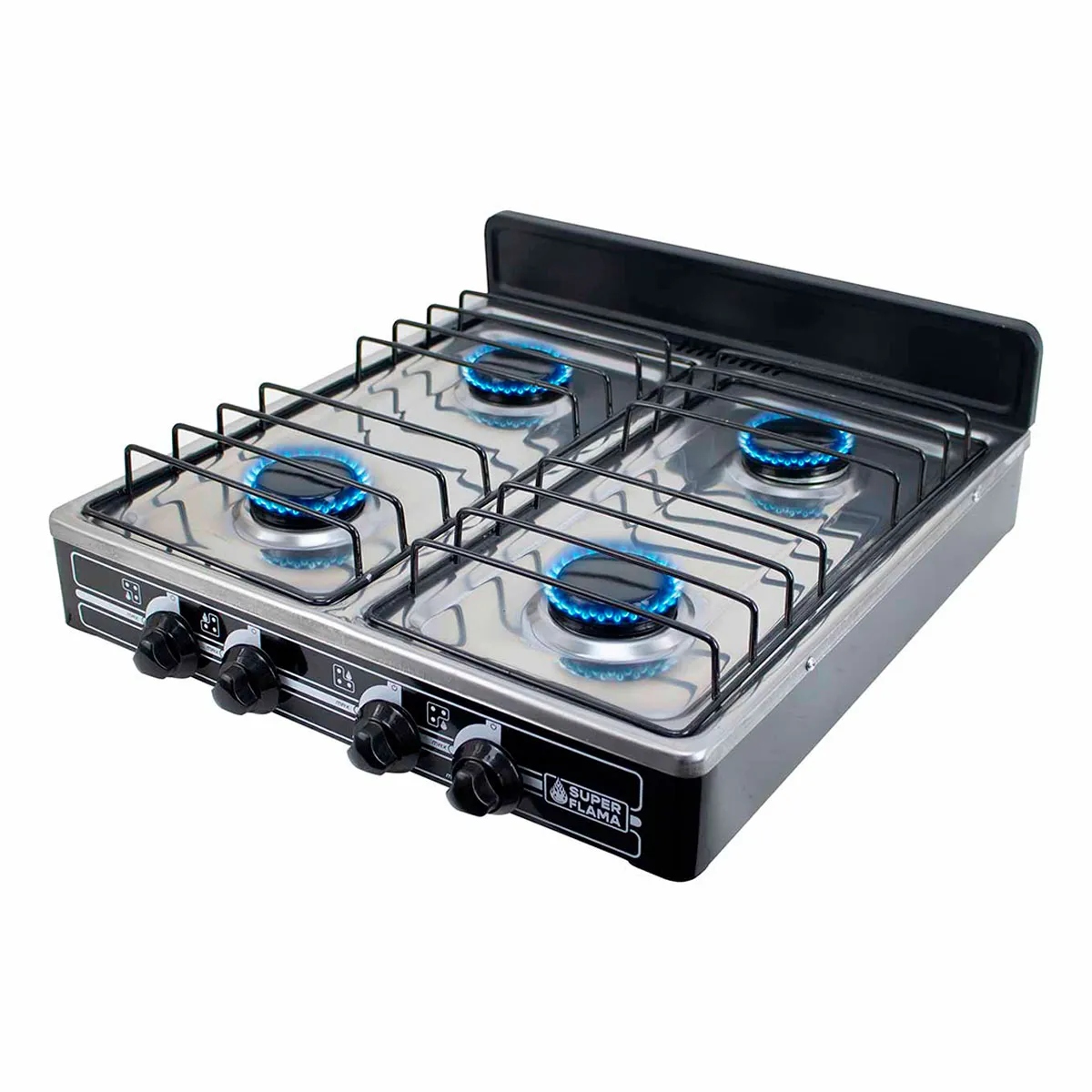 Foto 4 pulgar | Parrilla 4 Quemadores Superflama con Cubierta de Acero Negro