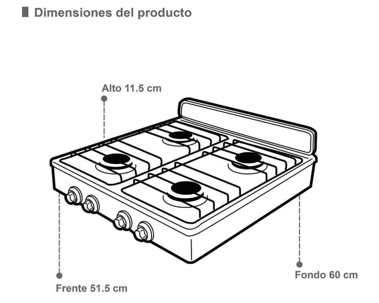 Foto 5 pulgar | Parrilla 4 Quemadores de Gas Superflama Negro