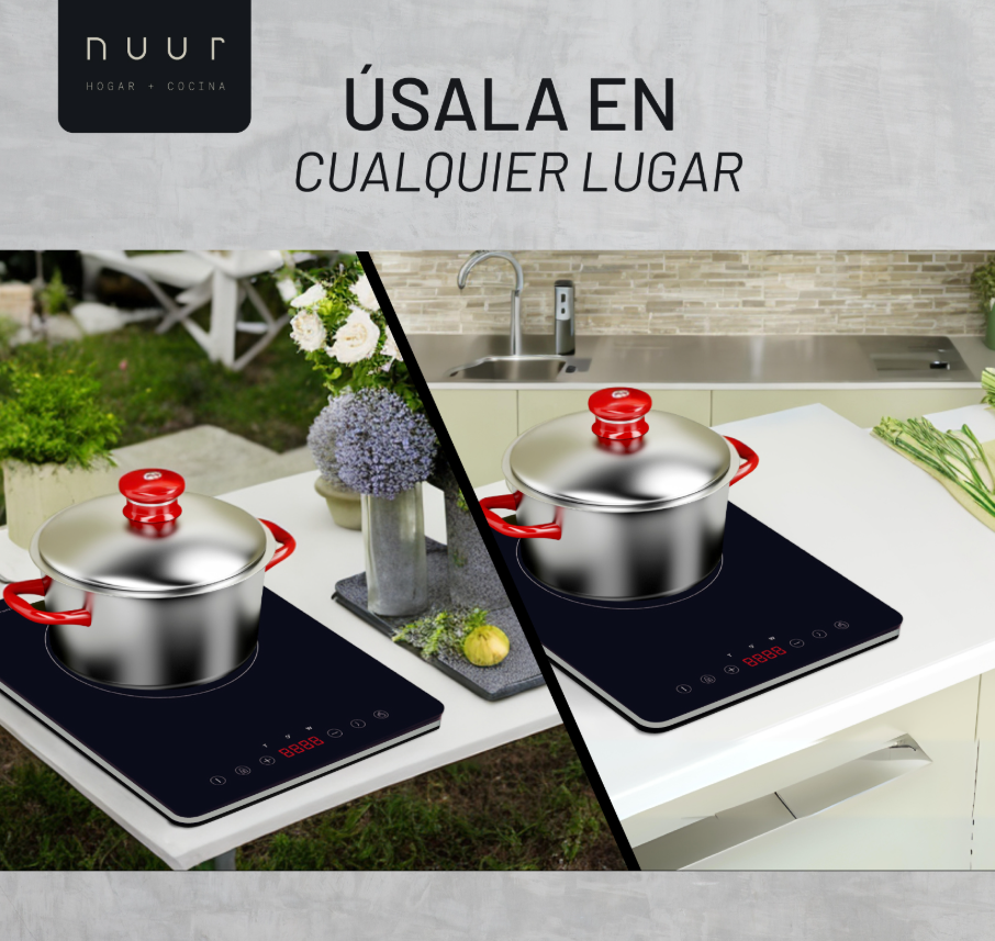 Foto 3 pulgar | Parrilla Eléctrica de Inducción Nuur PARIN1 1800 W