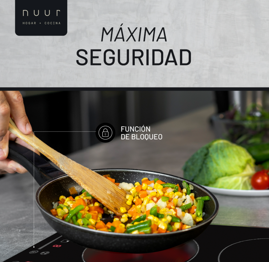 Foto 5 pulgar | Parrilla Eléctrica de Inducción Nuur PARIN2-B 2 Quemadores