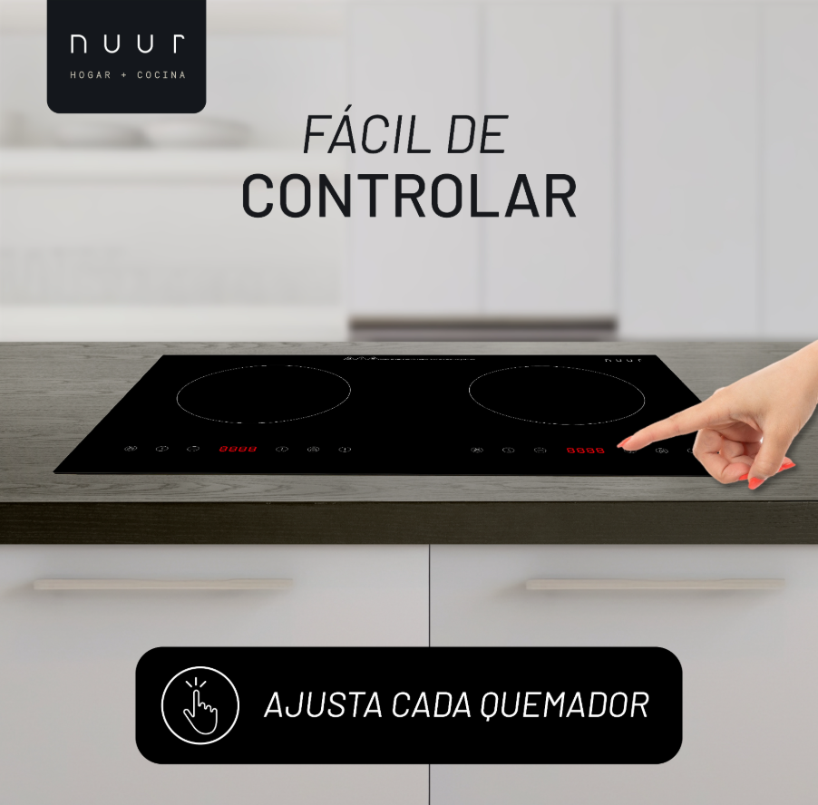 Foto 3 pulgar | Parrilla Eléctrica de Inducción Nuur PARIN2 2 Quemadores