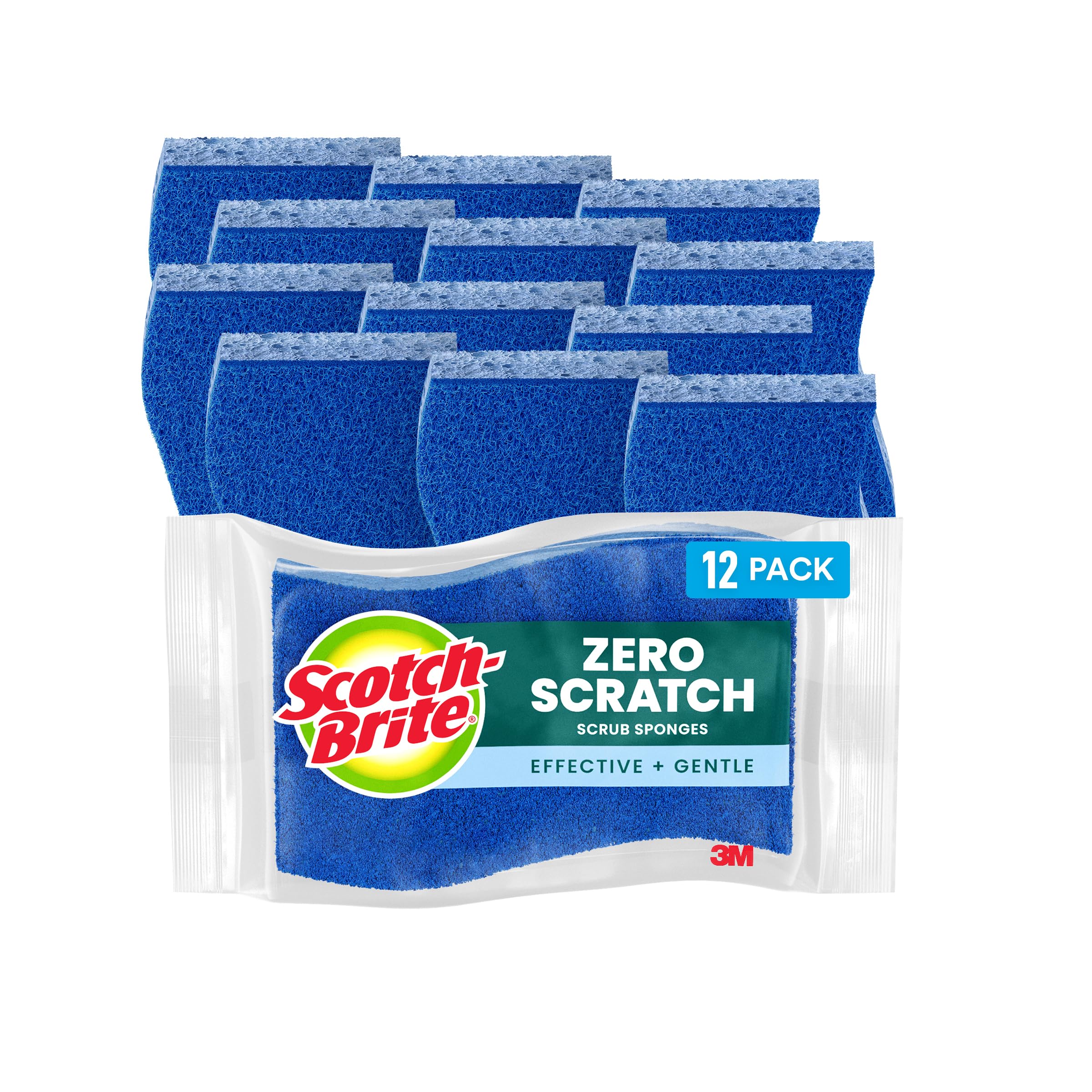 Foto 2 pulgar | Scrub Sponge Scotch-brite Zero Scratch 12 Esponjas De Cocina - Venta Internacional.