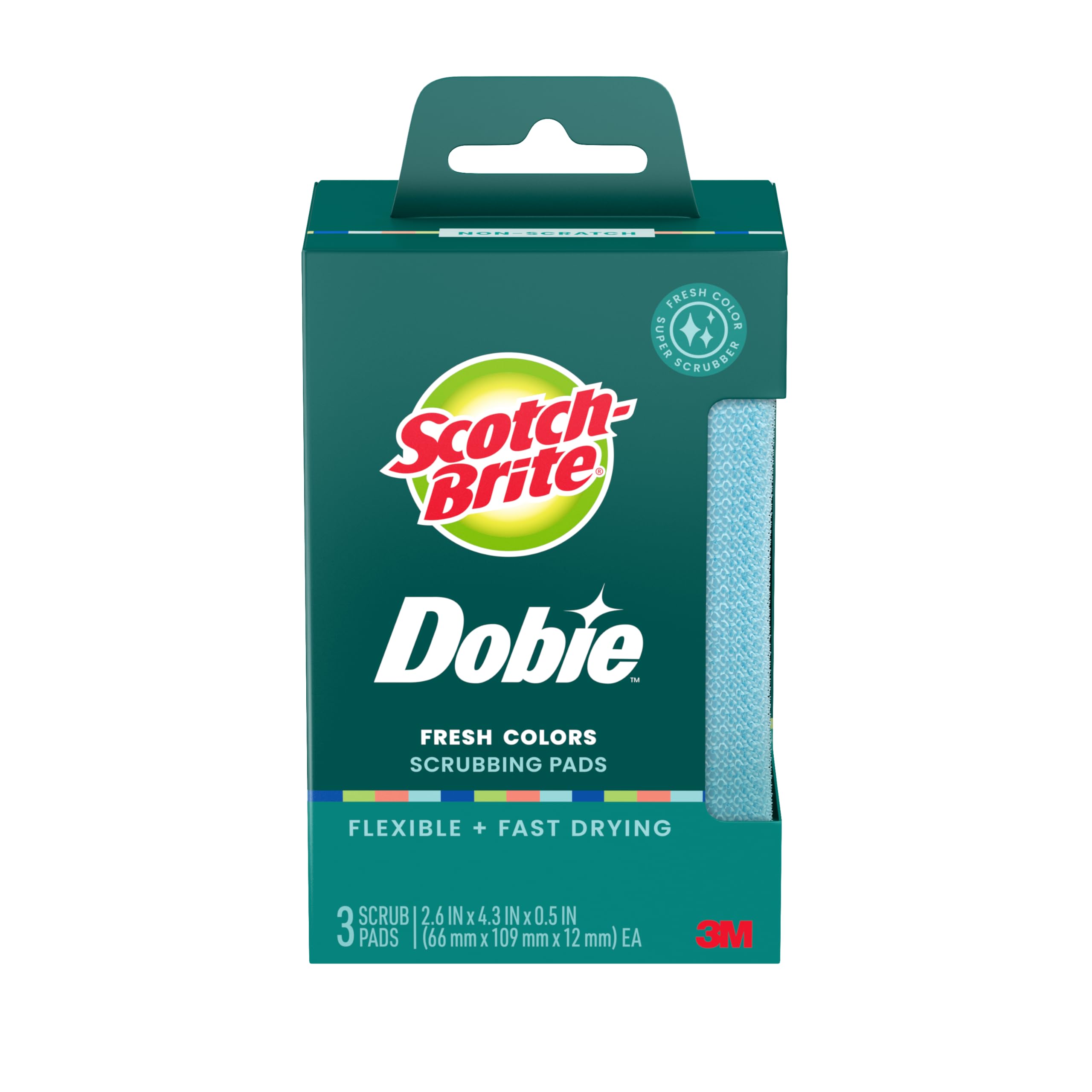 Foto 2 pulgar | Almohadilla Limpiadora Scotch-brite Dobie Colors 723-c-8  Paquete De 24 - Venta Internacional.