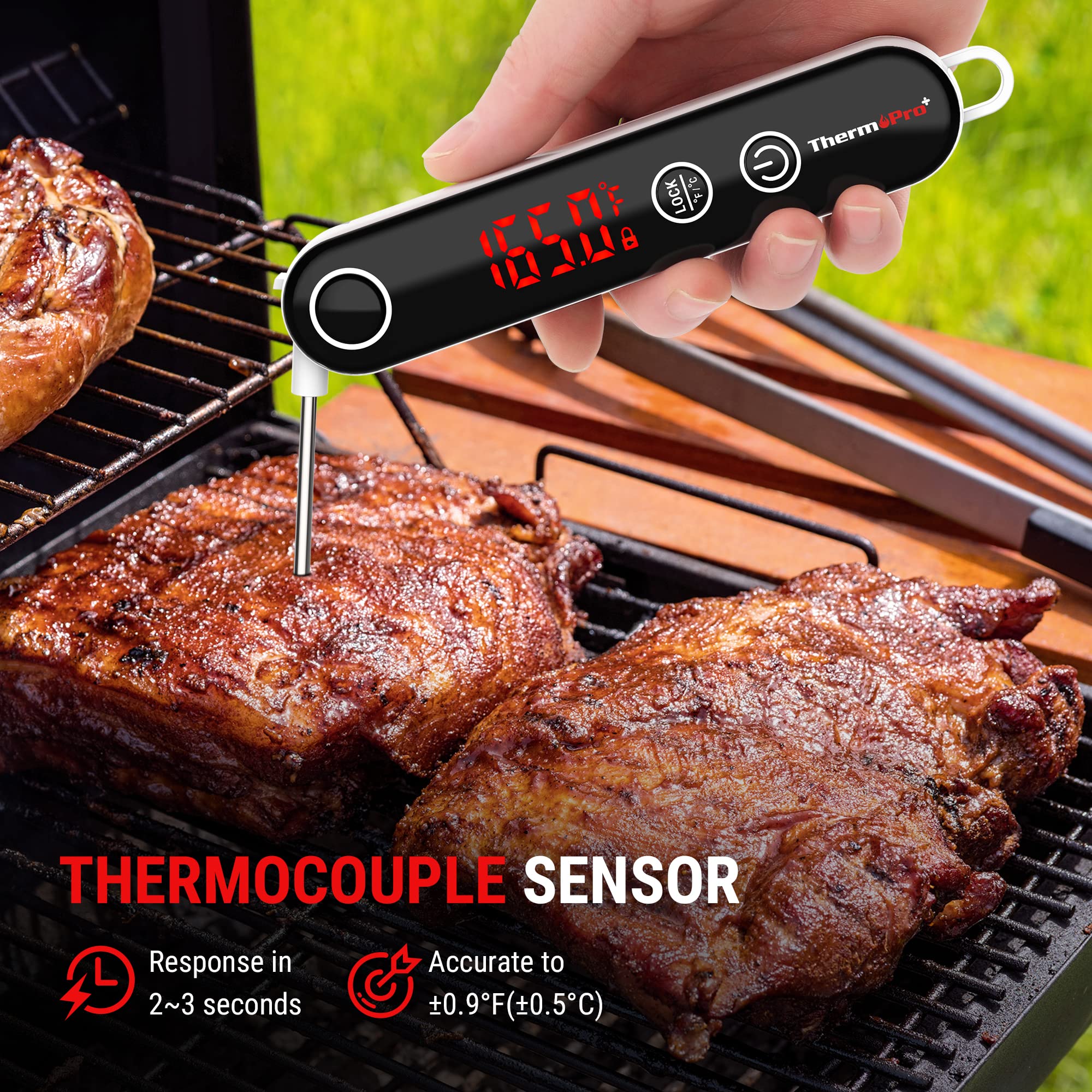 Foto 3 pulgar | Termómetro Digital Para Carne Thermopro Tp18 De Lectura Instantánea - Venta Internacional.