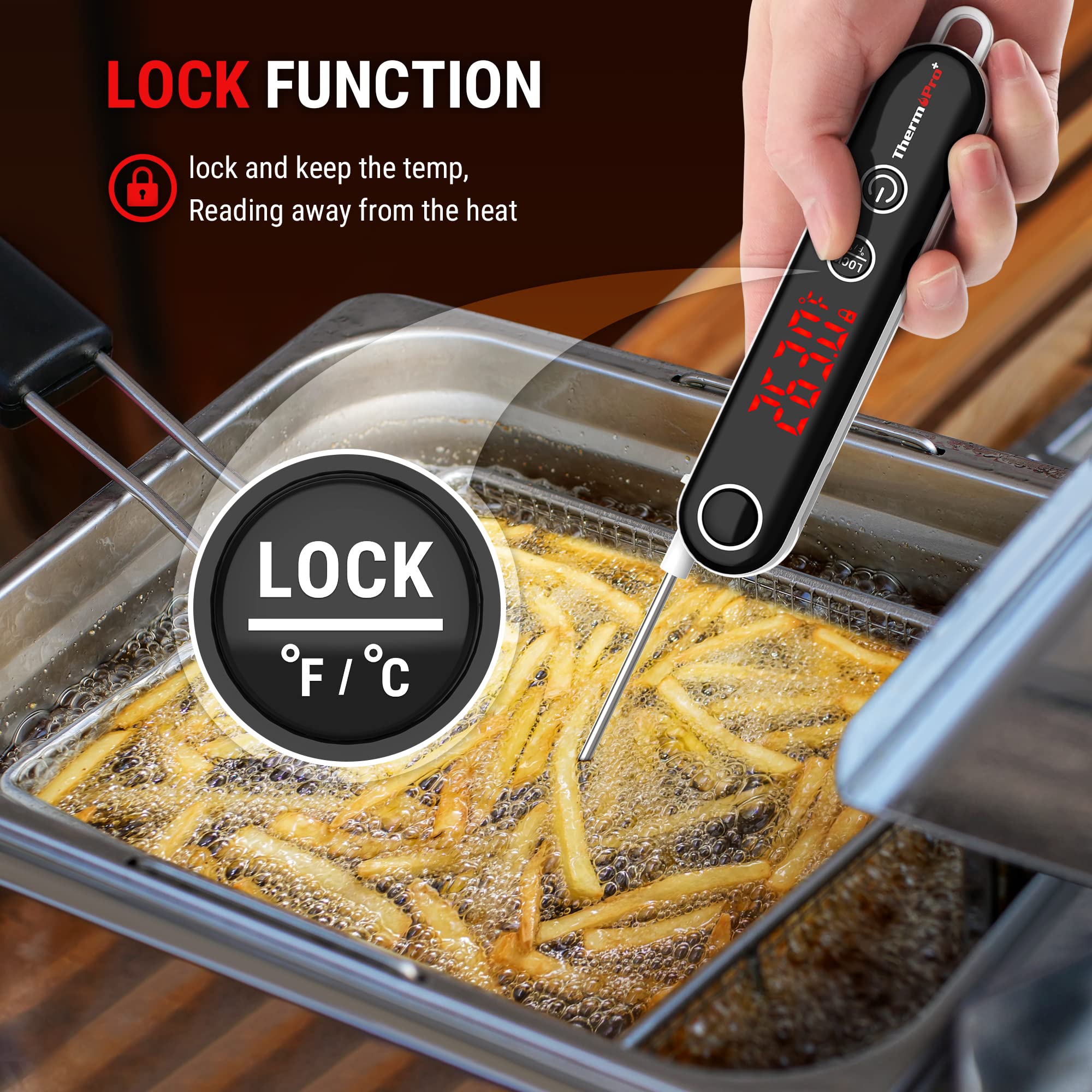 Foto 4 pulgar | Termómetro Digital Para Carne Thermopro Tp18 De Lectura Instantánea - Venta Internacional.