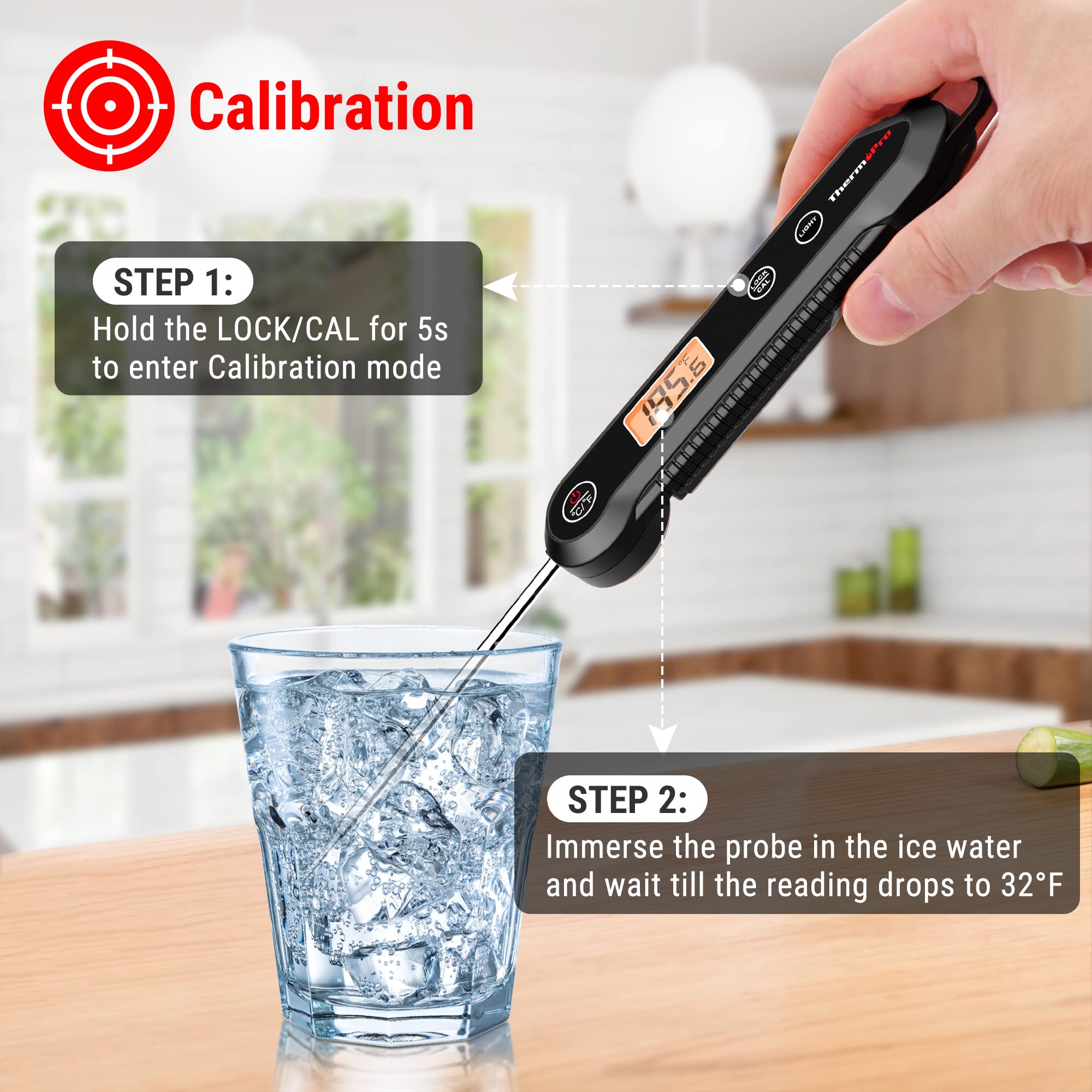 Foto 7 | Termómetro Digital Para Carne Thermopro  Lectura Instantánea  Resistente Al Agua - Venta Internacional.