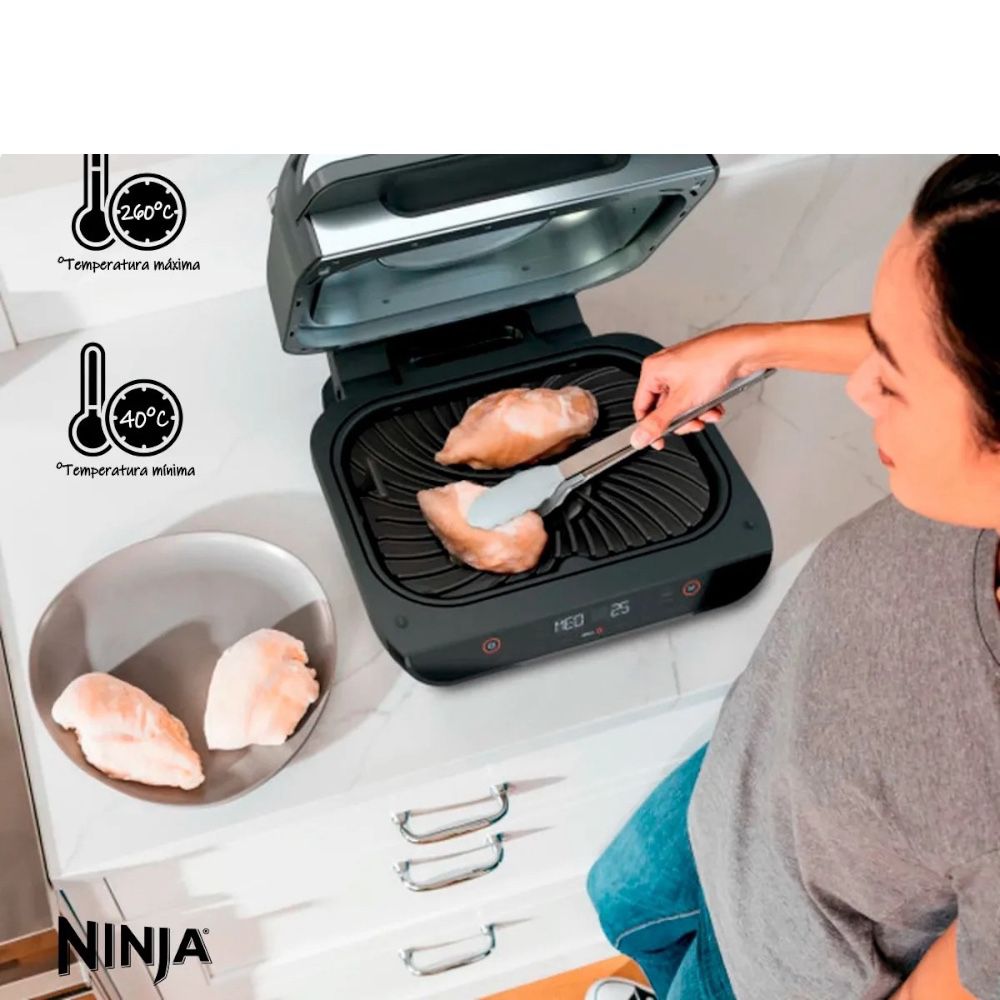 Foto 4 pulgar | Parilla Interior + Freidora de Aire Ninja Fg551 Foodi Smart Xl 6 en 1