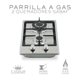 Foto 2 | Parrilla a Gas de Acero Inoxidable 2 Quemadores Plateada