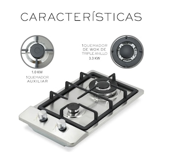 Foto 3 | Parrilla a Gas de Acero Inoxidable 2 Quemadores Plateada