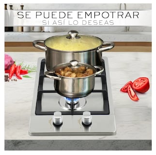 Foto 4 | Parrilla a Gas de Acero Inoxidable 2 Quemadores Plateada