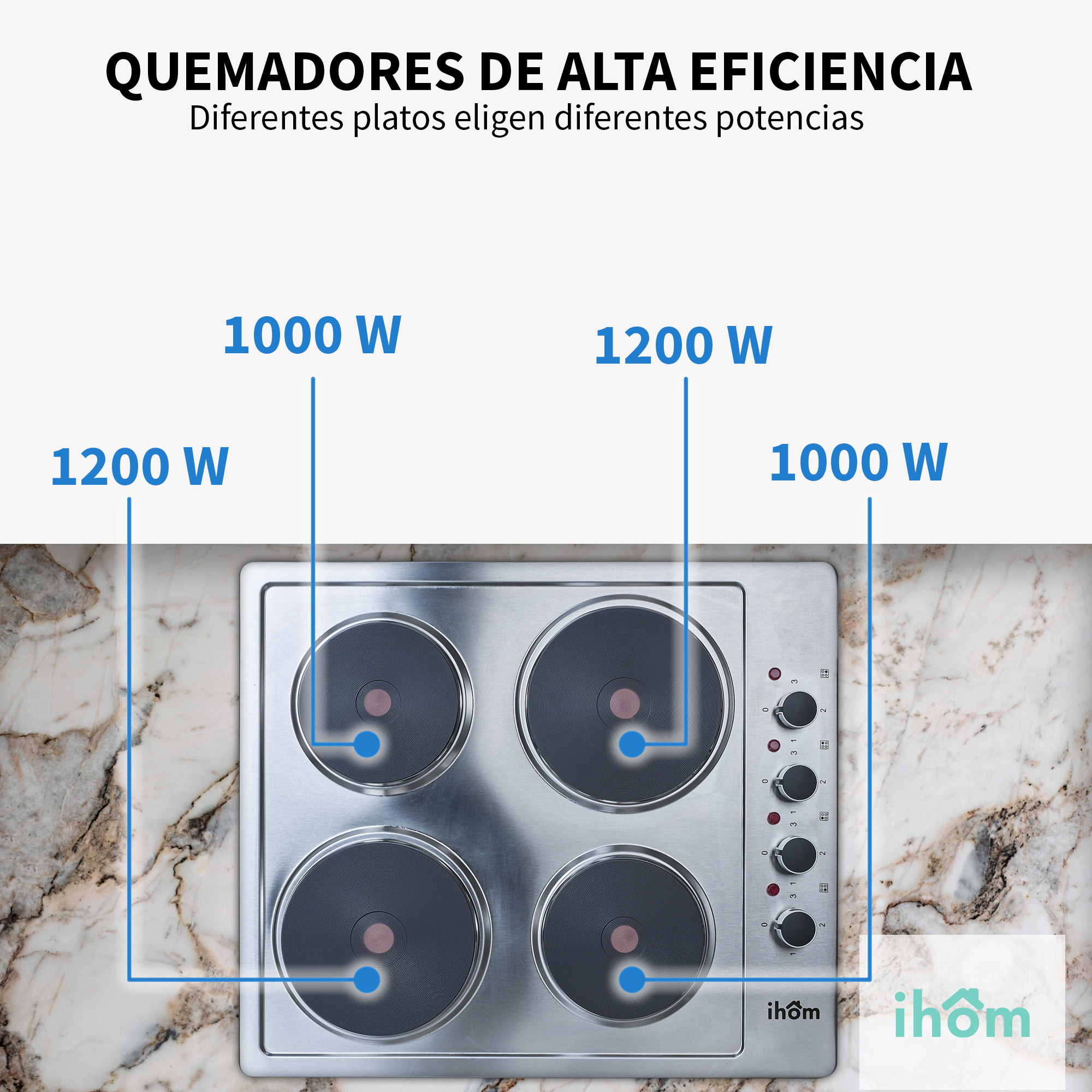 Foto 2 | Parrilla Eléctrica 4 Quemadores Ihom  Acero Inoxidable Plata