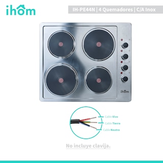 Foto 4 | Parrilla Eléctrica 4 Quemadores Ihom Acero Inoxidable Plata