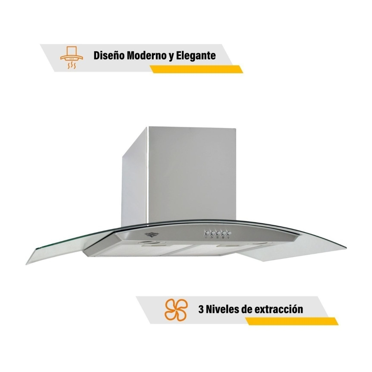 Foto 5 pulgar | Combo Campana y Parrilla de Cristal Gutstark Home 5 Quemadores