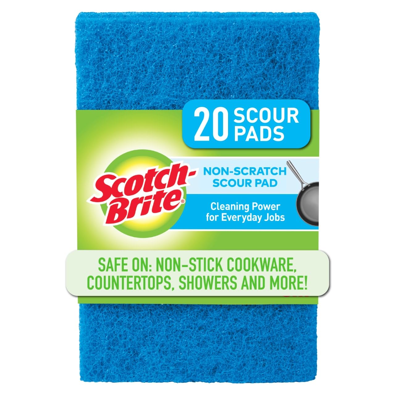 Foto 1 | Scour Pads Scotch-brite Antiarañazos Para Cocina  20 Almohadillas - Venta Internacional.