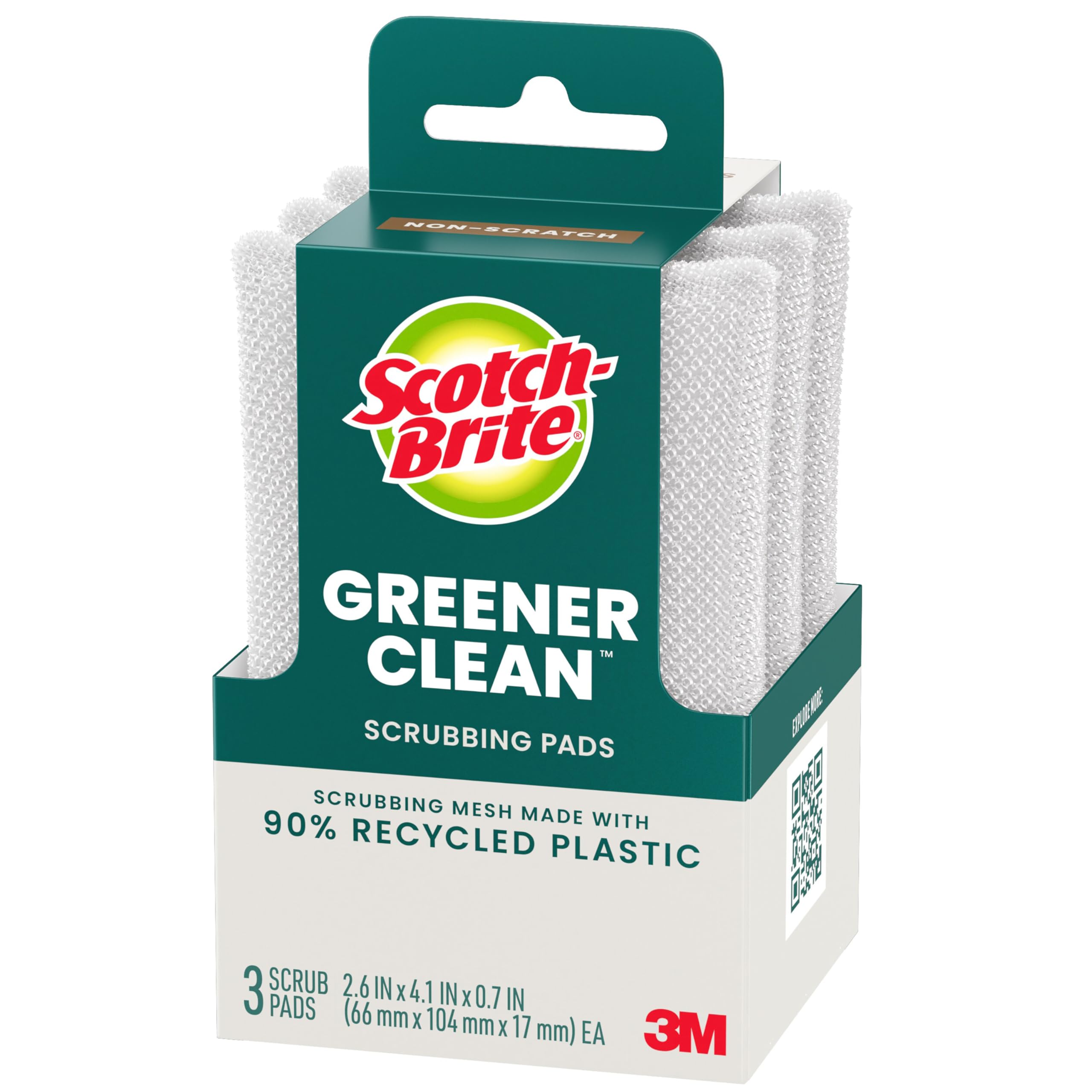 Foto 6 | Almohadillas De Fregar Scotch-brite Greener Clean  Antiarañazos  X3 - Venta Internacional.