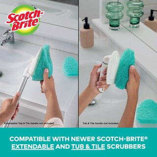 Foto 6 | Almohadillas De Recambio Para Fregar Scotch-brite Antiarañazos Para Bañeras Y Azulejos (6) - Venta Internacional.