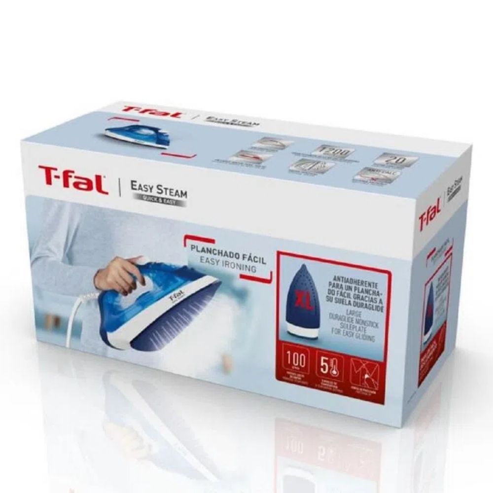 Foto 5 pulgar | Plancha T-Fal FV1941X0 color Azul Easy Steam Blue Print