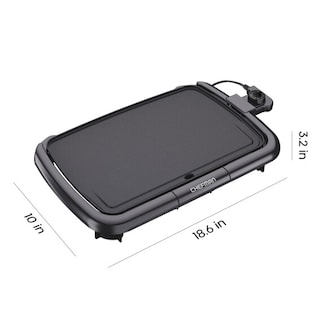Foto 8 | Plancha Eléctrica Chefman Negro con Control de Temperatura Extraíble