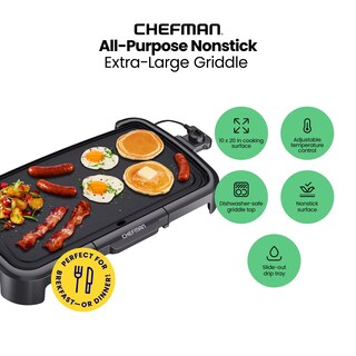 Foto 2 | Plancha Eléctrica Chefman Xl con Control de Temperatura Extraíble - Venta Internacional