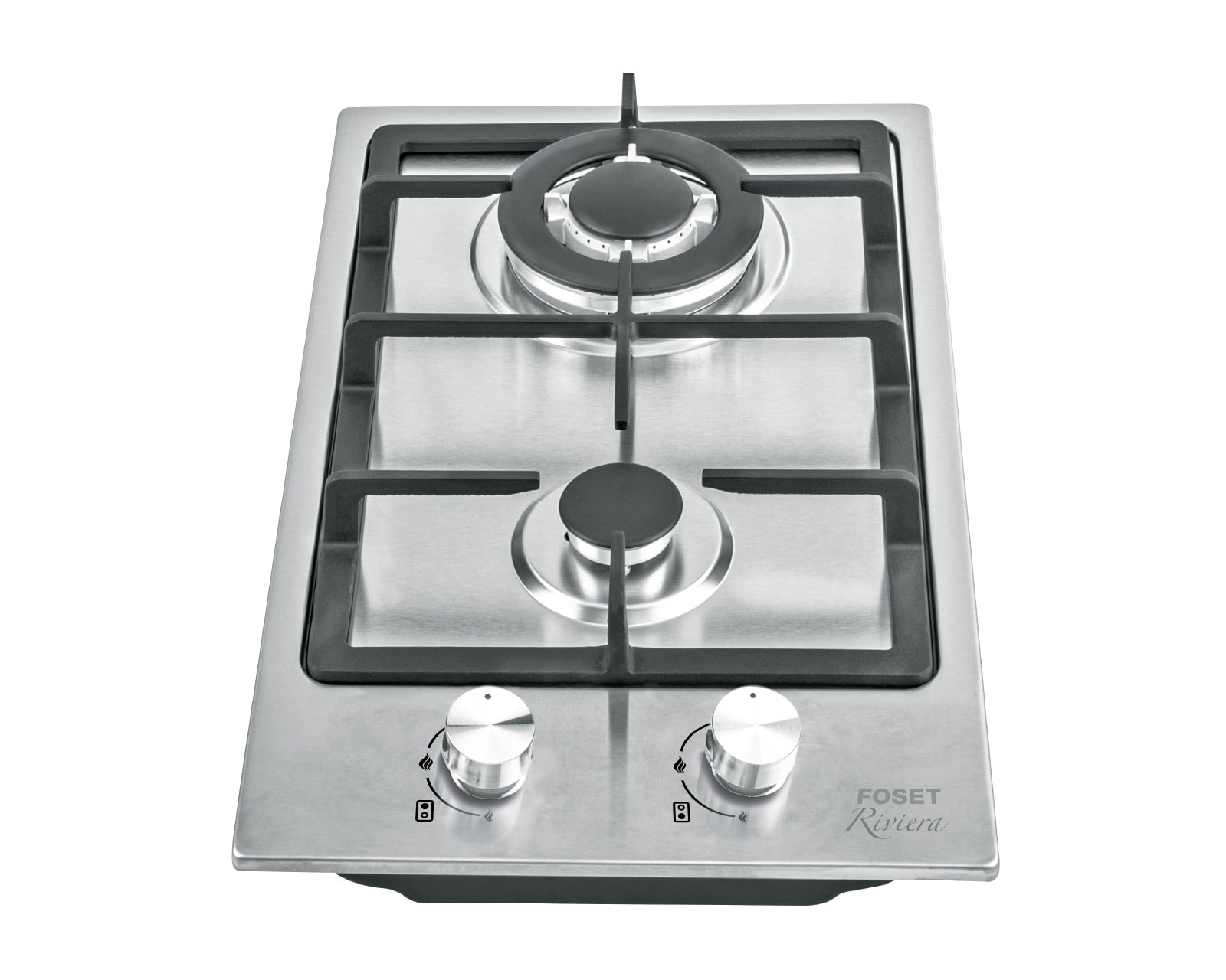 Parrilla de Gas Empotrable 30 cm 2 Quemadores Acero Inoxidable $2,400
