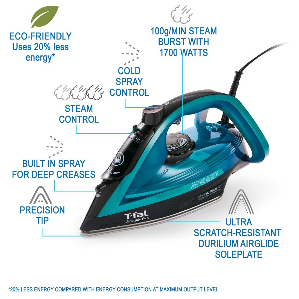 Foto 2 | Plancha de Vapor T-fal Ultraglide Durilium 1800w Fv5841u0 - Venta Internacional