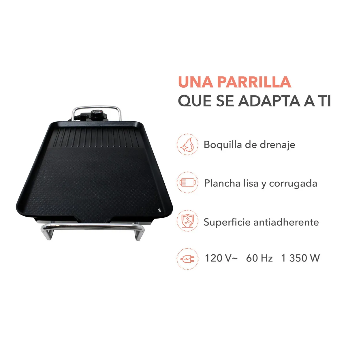 Foto 4 pulgar | Plancha Antiadherente Eo Safe Imports Esi-19196 Negro