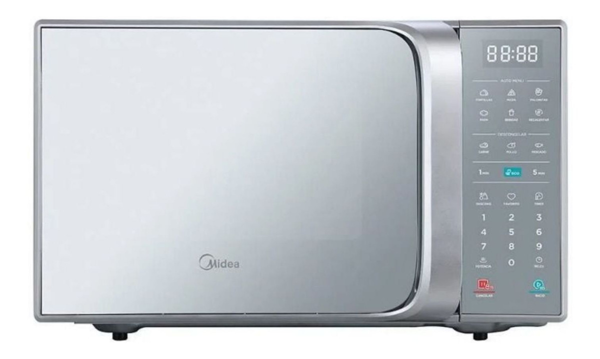 Horno Microondas Midea 1.1 P3 127v 1450w Plateado Mmdv11s2dg