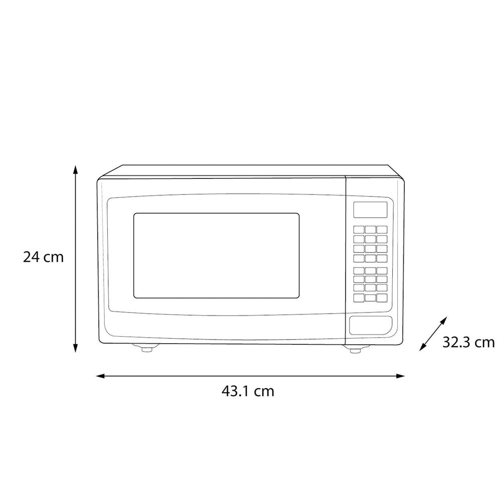 Foto 3 pulgar | Horno de Microondas Daewoo DMDP07S2CB color Girs 0.7 Pies