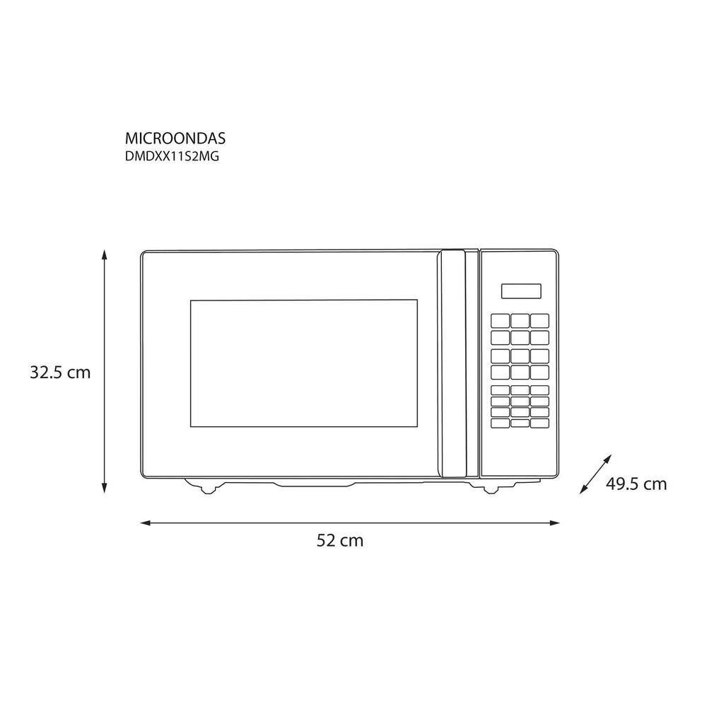 Foto 3 pulgar | Horno de Microondas Daewoo Dmdxx11s2ww color Blanco