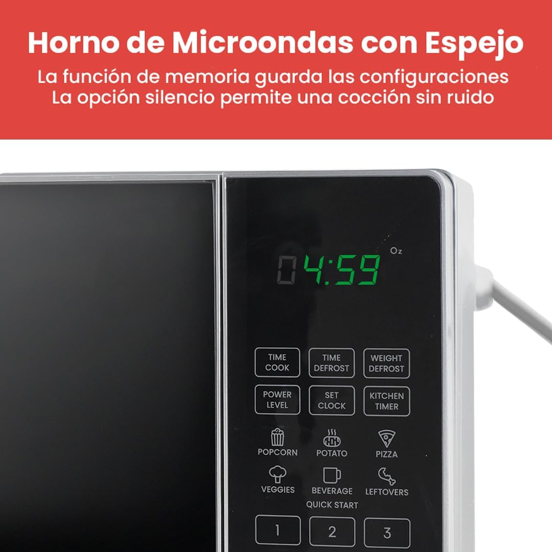 Foto 5 | Horno de Microondas Chefman RJ55-7-SMR-MX Gris 0.7 Pies Cúbicos