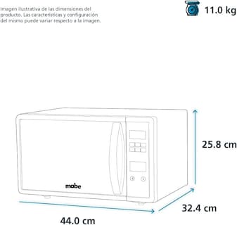 Foto 4 | Horno Microondas Mabe Hmm70sej 0.7 P3 120v Gris Función Eco