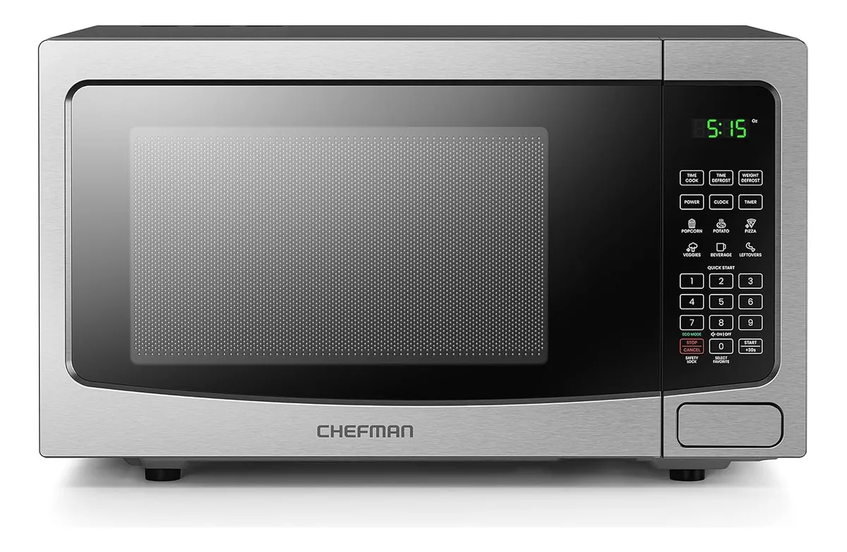 Horno de Microondas Chefman Plateado de 1.1 Pies