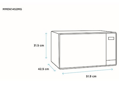 Foto 8 | Horno De Microondas Midea 1.4 Pies Cúbicos 40l Smarteco Silver Puerta Espejo