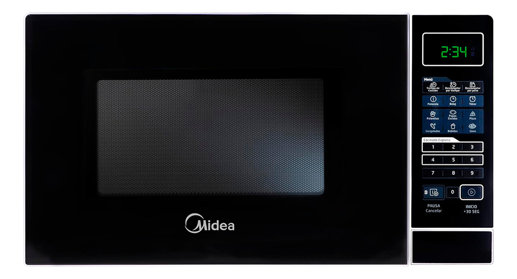 Foto 2 pulgar | Microondas Midea 0.7 Pies 20 L Negro Mmdr07s2bw