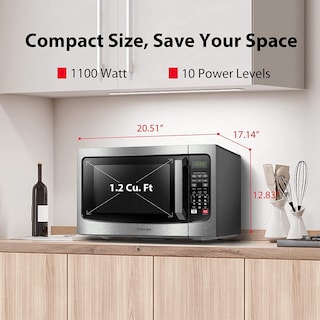 Foto 6 | Horno Microondas Toshiba Em131a5c-ss 1.2 Pies Cúbicos 1100w Plateado - Venta Internacional