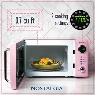 Foto 2 | Horno Microondas Nostalgia Retro 0.7 CU FT 700 W Rosa - Venta Internacional