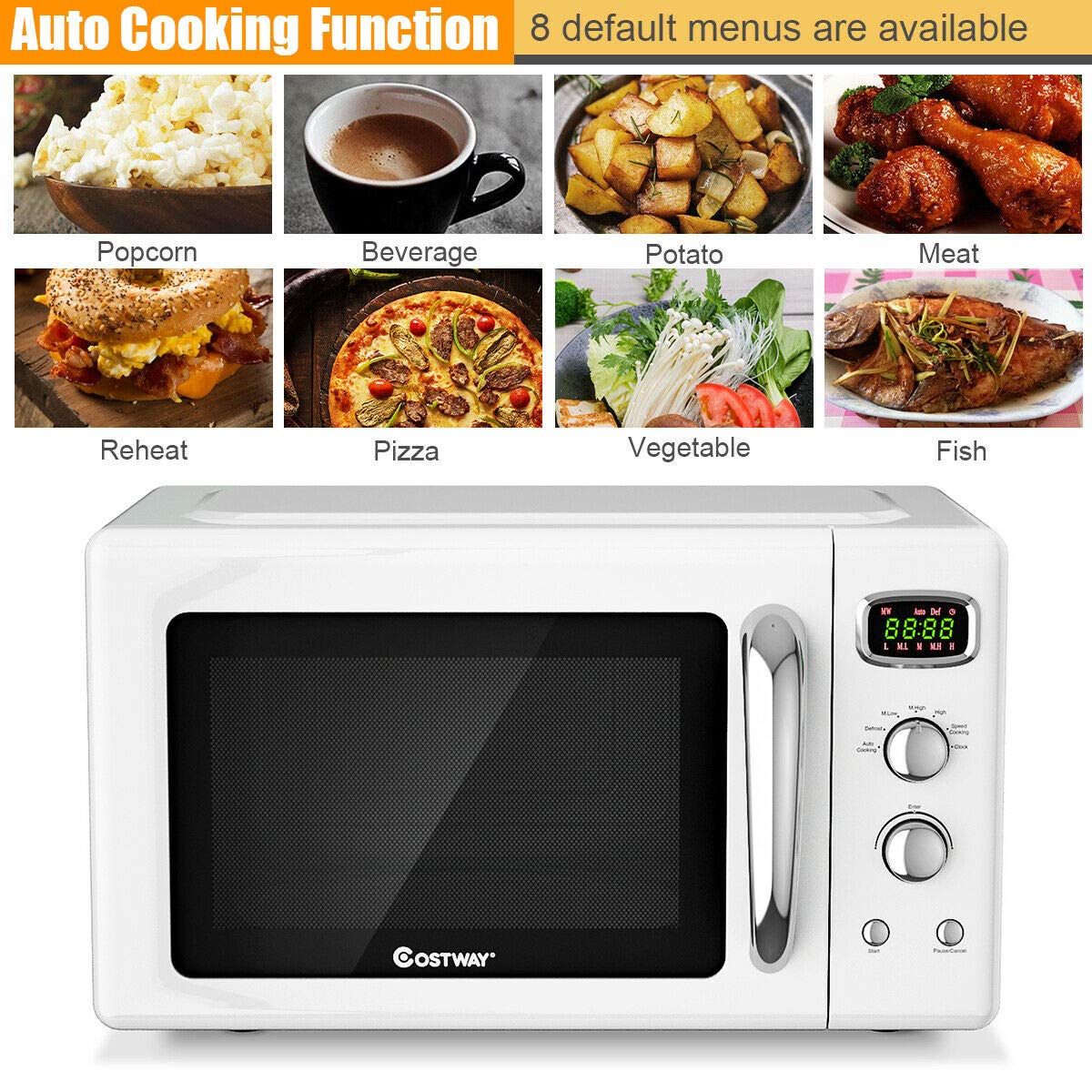 Foto 4 | Horno de Microondas Costway Blanco