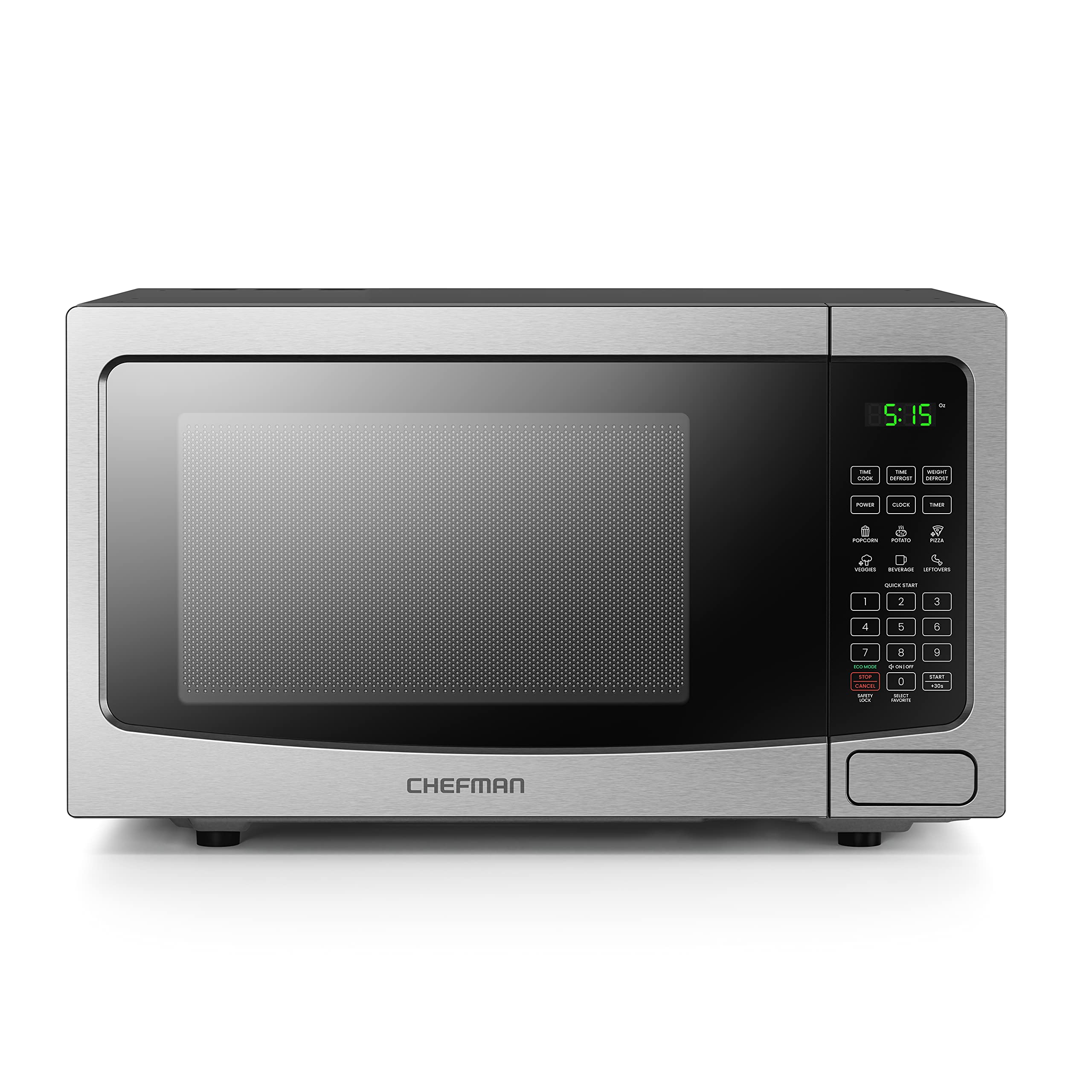 Horno Microondas Chefman de Acero Inoxidable de 1.1 Pies Cúbicos Y 1000 W - Venta Internacional