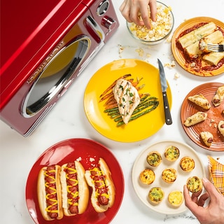 Foto 3 | Horno Microondas Nostalgia Retro 800 W 0.9 L Con 12 Juegos De Cocina - Venta Internacional.