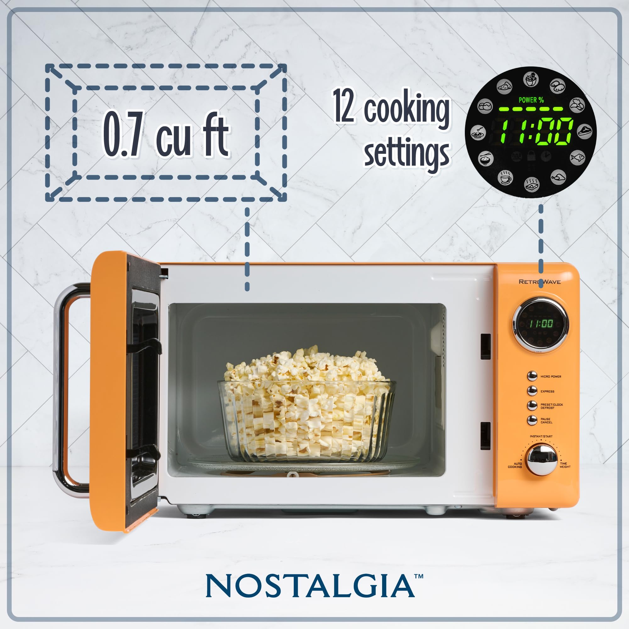 Foto 3 pulgar | Horno Microondas Nostalgia Retro Compact 0.7 Cu. 700 W  - Venta Internacional